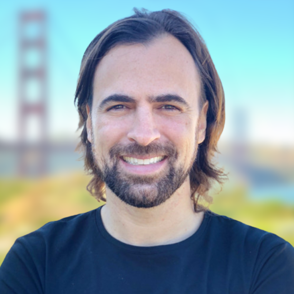 Victor Manachini com Maurício Benvenutti em evento sobre transformação digital, inovação e futuro das empresas.